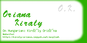 oriana kiraly business card